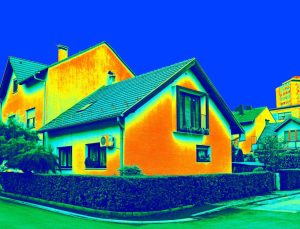 Thermal scan of insulated home